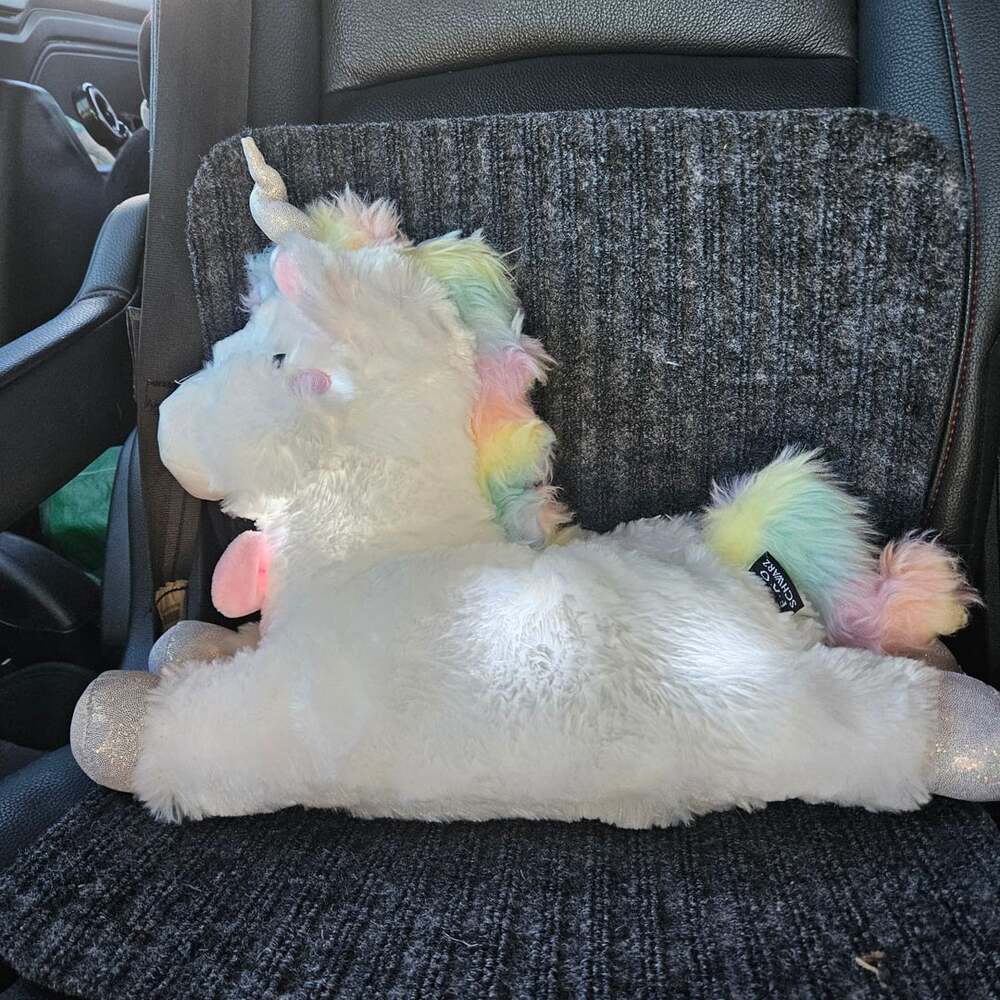 FAO Schwarz 15" White Rainbow Unicorn Plush Lights Up & Musical Magical sound.